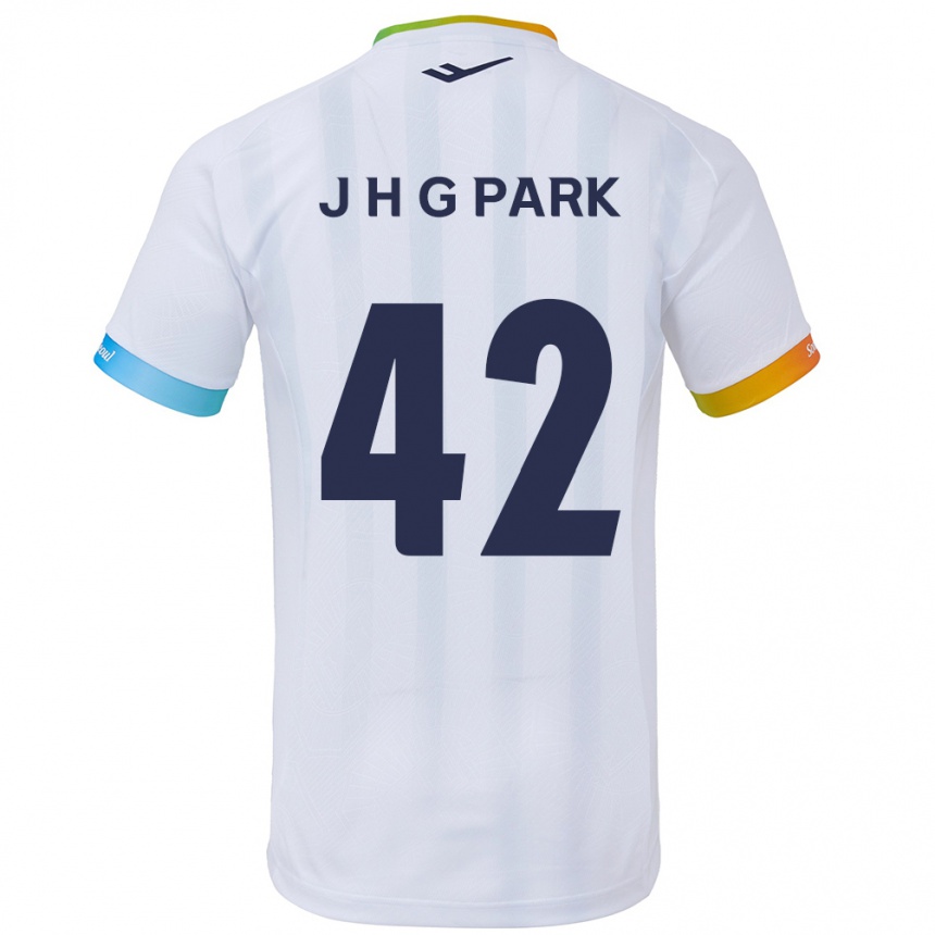 Homme Football Maillot Jang Han-Gyeol Park #42 Blanc Bleu Tenues Extérieur 2024/25