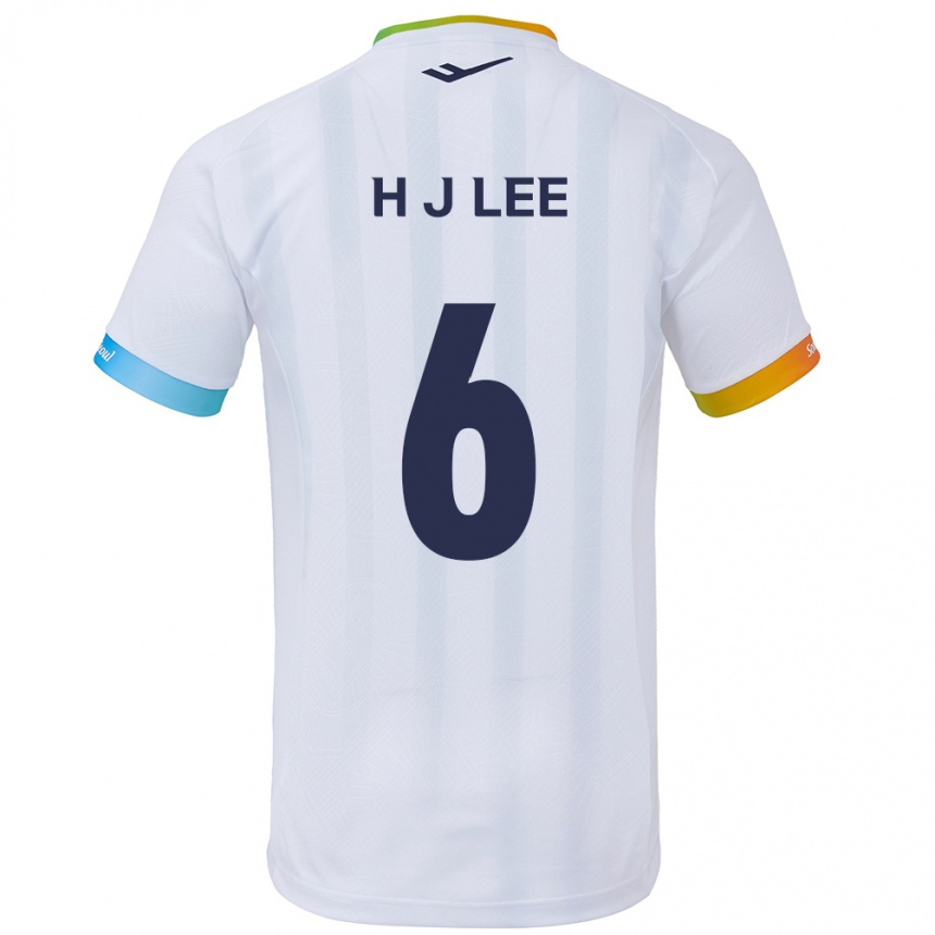 Homme Football Maillot Ju-Hwan Lee #6 Blanc Bleu Tenues Extérieur 2024/25