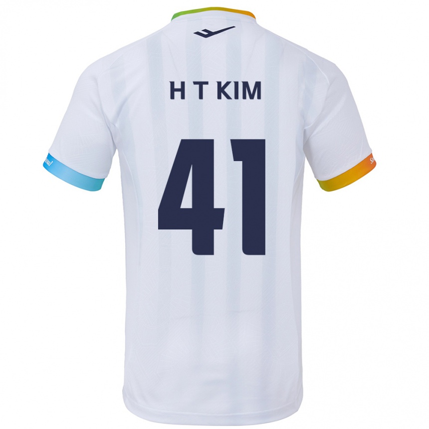 Homme Football Maillot Tae-Ho Kim #41 Blanc Bleu Tenues Extérieur 2024/25