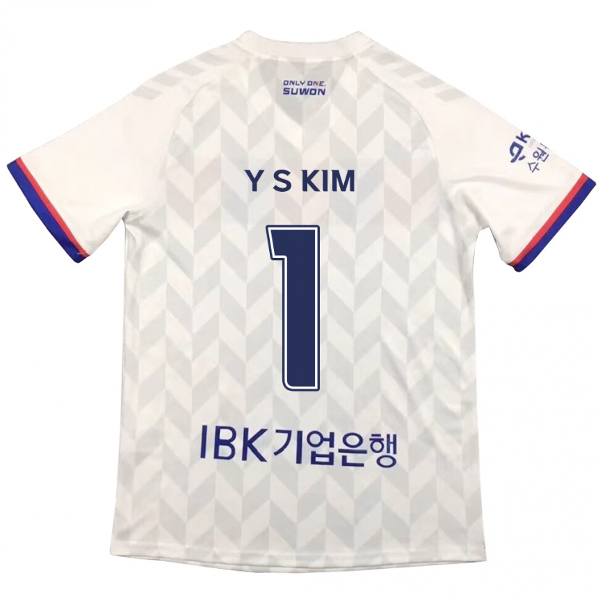 Homme Football Maillot Seong-Yoon Kim #1 Blanc Bleu Tenues Extérieur 2024/25