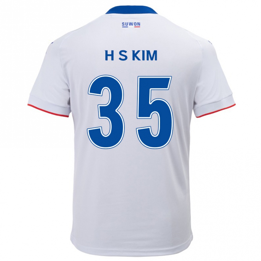 Homme Football Maillot Seung-Hyun Kim #35 Blanc Bleu Tenues Extérieur 2024/25