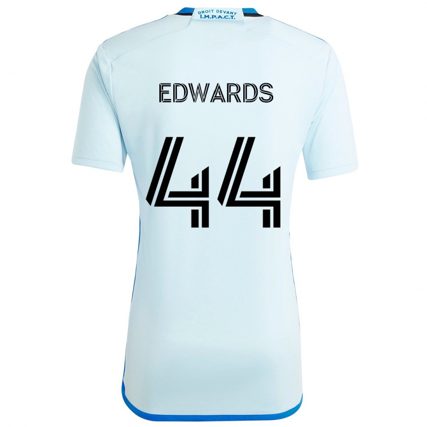 Homme Football Maillot Raheem Edwards #44 Glace Bleue Tenues Extérieur 2024/25