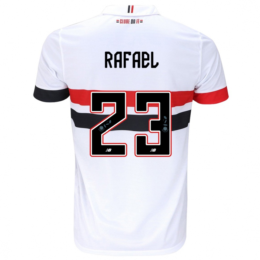 Femme Football Maillot Rafael #23 Blanc Rouge Noir Tenues Domicile 2024/25