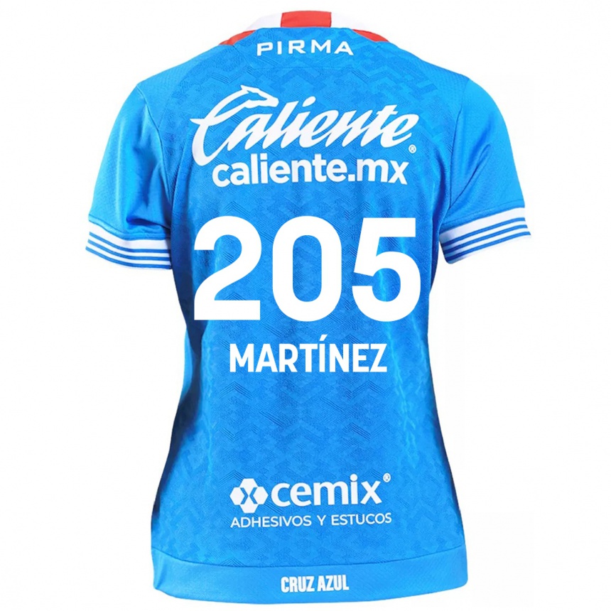 Femme Football Maillot César Martínez #205 Bleu Ciel Tenues Domicile 2024/25