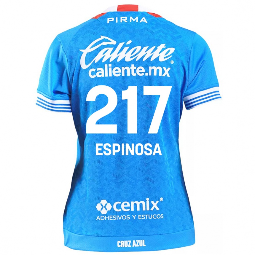 Femme Football Maillot Samuel Espinosa #217 Bleu Ciel Tenues Domicile 2024/25