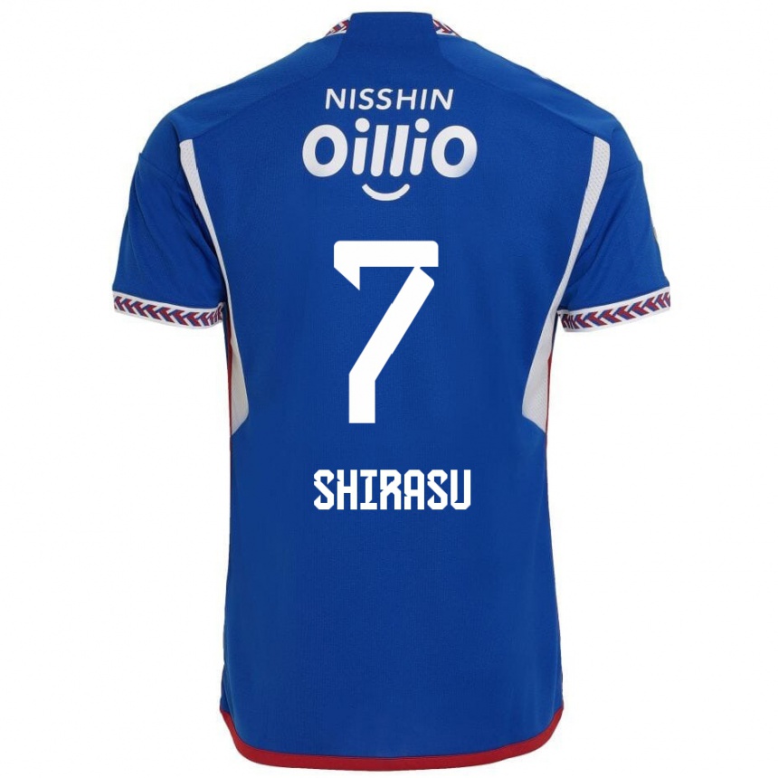 Femme Football Maillot Kento Shirasu #7 Bleu Blanc Rouge Tenues Domicile 2024/25