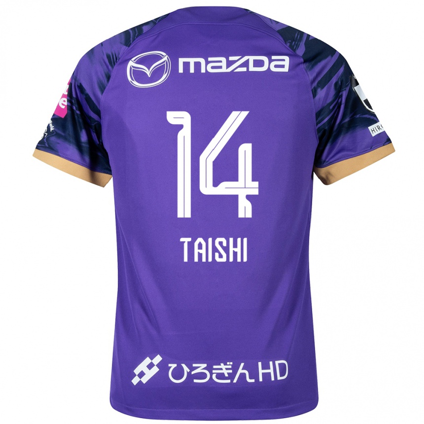 Femme Football Maillot Taishi Matsumoto #14 Blanc Violet Tenues Domicile 2024/25