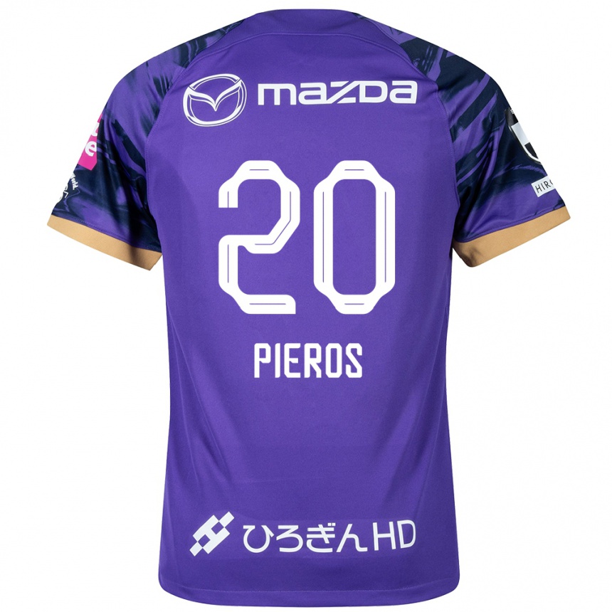 Femme Football Maillot Pieros Sotiriou #20 Blanc Violet Tenues Domicile 2024/25