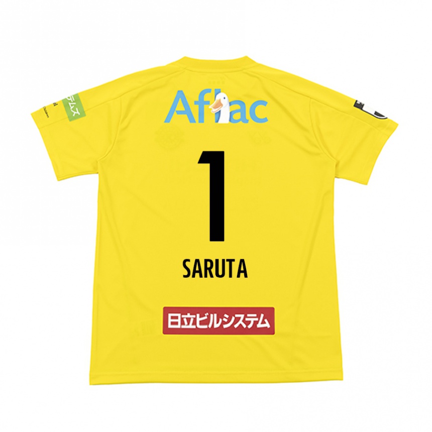 Femme Football Maillot Haruki Saruta #1 Jaune Noir Tenues Domicile 2024/25