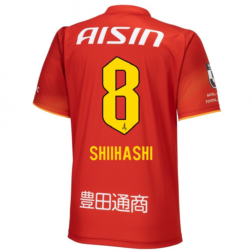 Femme Football Maillot Keiya Shiihashi #8 Rouge Blanc Jaune Tenues Domicile 2024/25