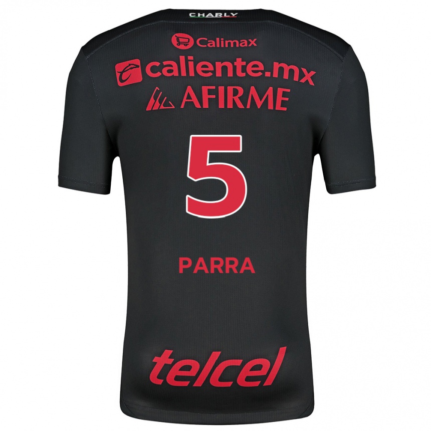 Femme Football Maillot Rodrigo Parra #5 Noir Rouge Tenues Domicile 2024/25