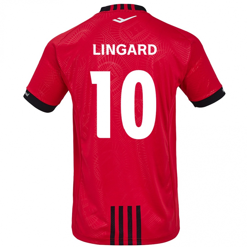 Femme Football Maillot Jesse Lingard #10 Rouge Noir Tenues Domicile 2024/25