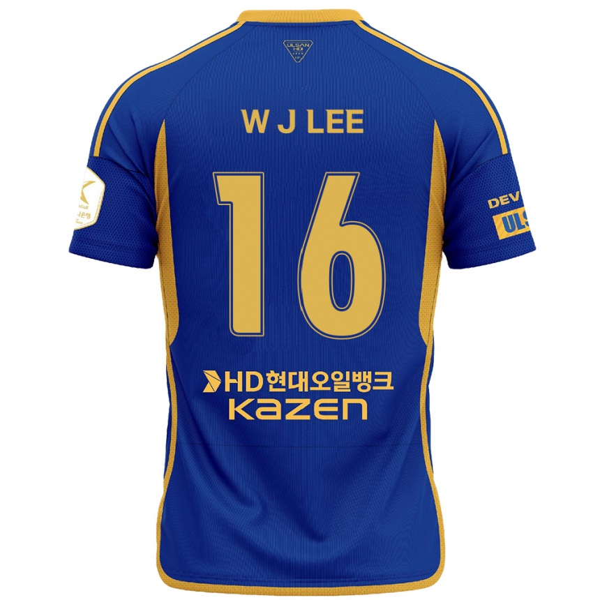 Femme Football Maillot Jae-Wook Lee #16 Bleu Jaune Tenues Domicile 2024/25