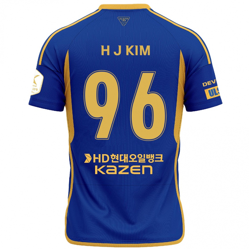 Femme Football Maillot Ji-Hyun Kim #96 Bleu Jaune Tenues Domicile 2024/25