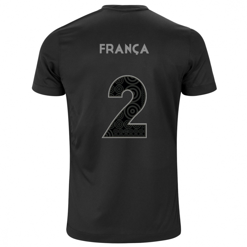 Femme Football Maillot Matheus França #2 Noir Tenues Extérieur 2024/25