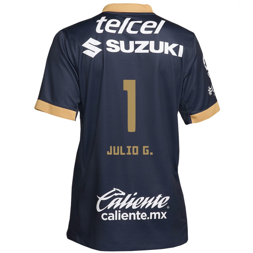 Femme Football Maillot Julio González #1 Obsidienne Or Blanc Tenues Extérieur 2024/25