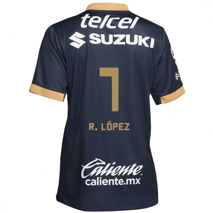 Femme Football Maillot Rodrigo López #7 Obsidienne Or Blanc Tenues Extérieur 2024/25