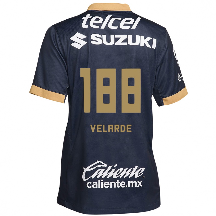 Femme Football Maillot Andrés Velarde #188 Obsidienne Or Blanc Tenues Extérieur 2024/25