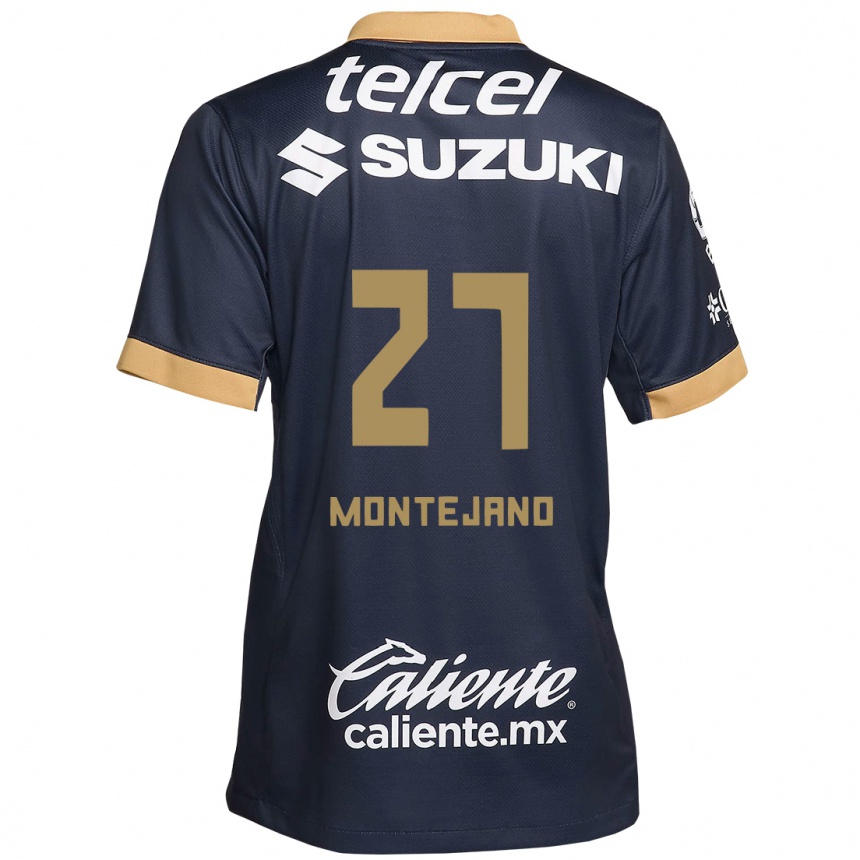 Femme Football Maillot Emanuel Montejano #27 Obsidienne Or Blanc Tenues Extérieur 2024/25