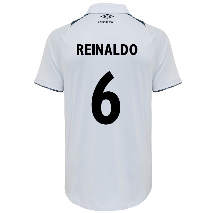 Femme Football Maillot Reinaldo #6 Blanc Bleu Tenues Extérieur 2024/25