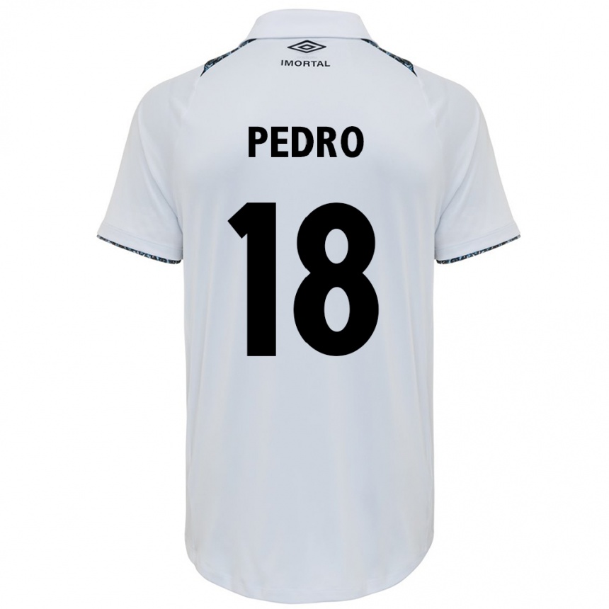 Femme Football Maillot João Pedro #18 Blanc Bleu Tenues Extérieur 2024/25