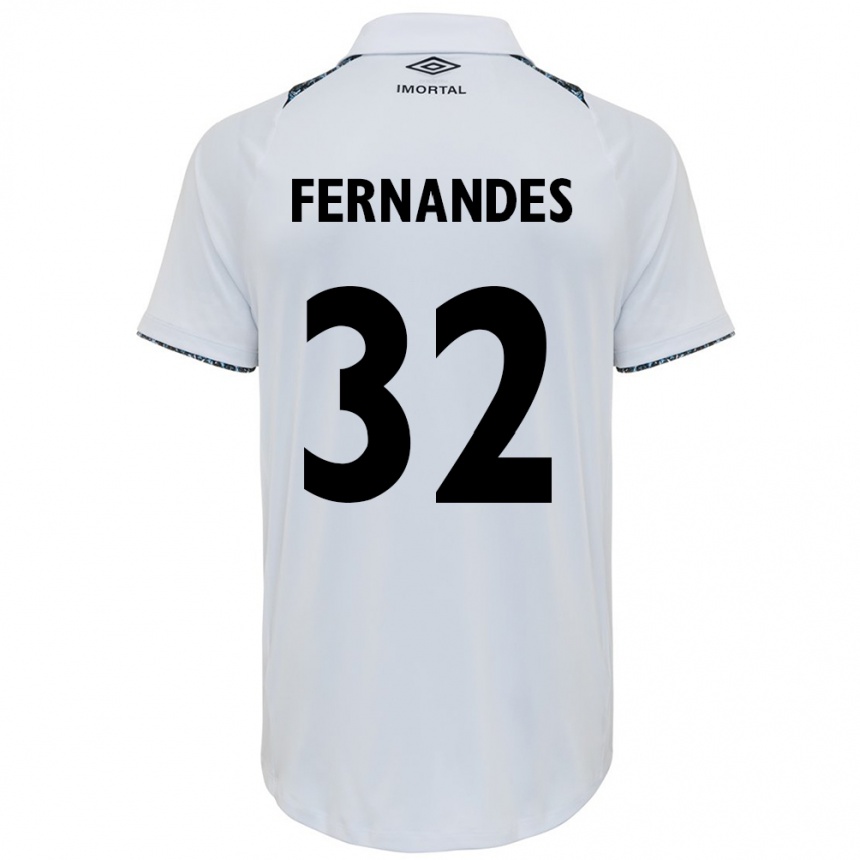 Femme Football Maillot Nathan Fernandes #32 Blanc Bleu Tenues Extérieur 2024/25