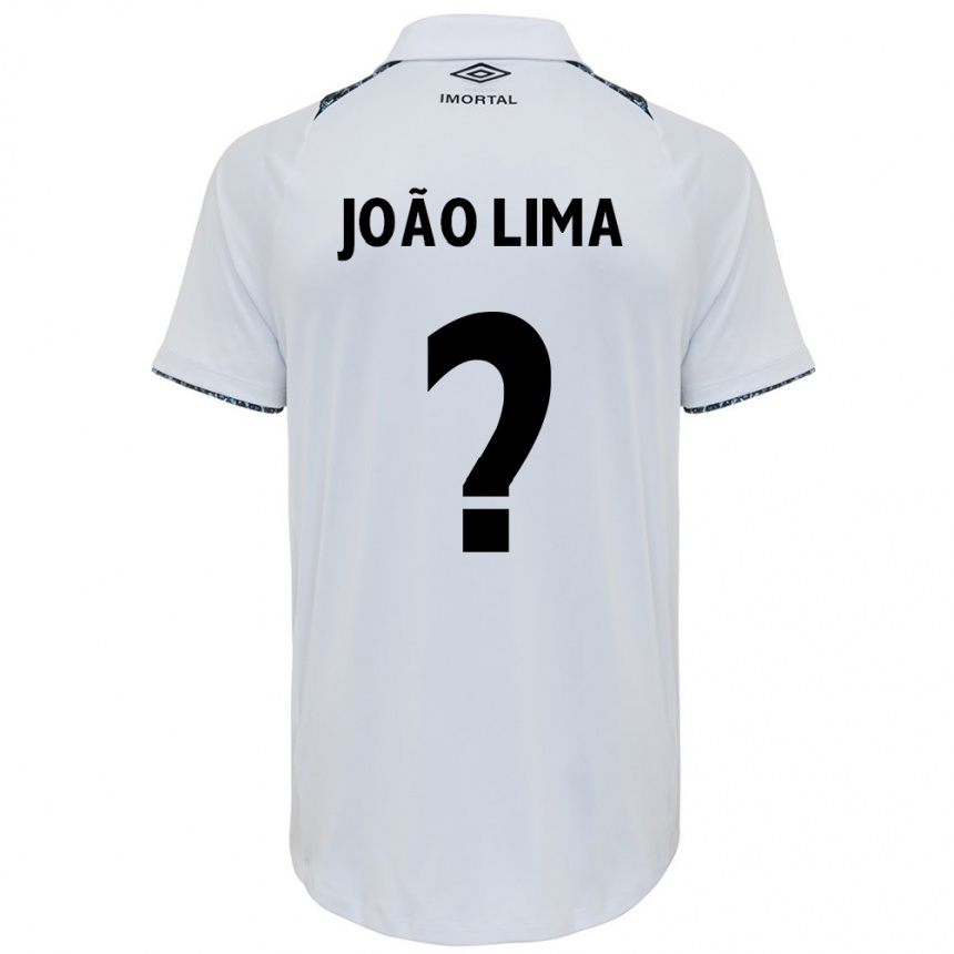 Femme Football Maillot João Vitor #0 Blanc Bleu Tenues Extérieur 2024/25