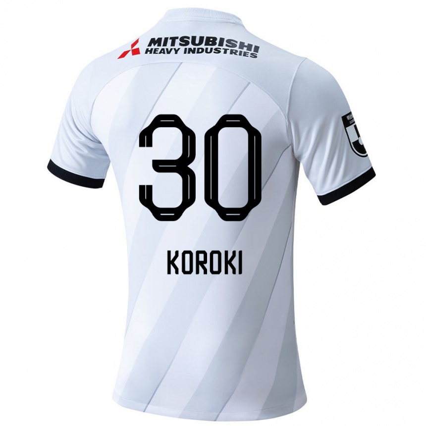 Femme Football Maillot Shinzo Koroki #30 Blanc Gris Tenues Extérieur 2024/25