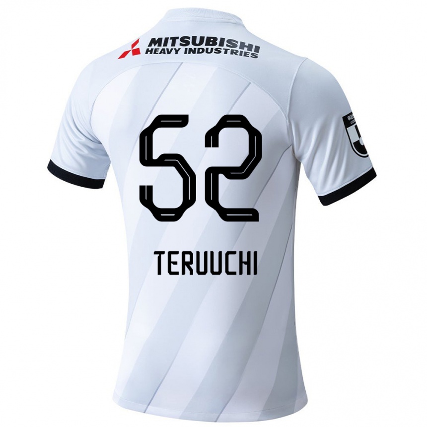 Femme Football Maillot Toshikazu Teruuchi #52 Blanc Gris Tenues Extérieur 2024/25