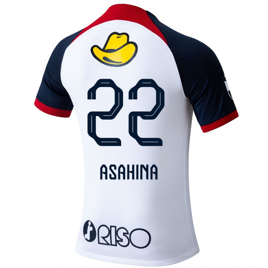 Femme Football Maillot Towa Asahina #22 Blanc Bleu Rouge Tenues Extérieur 2024/25