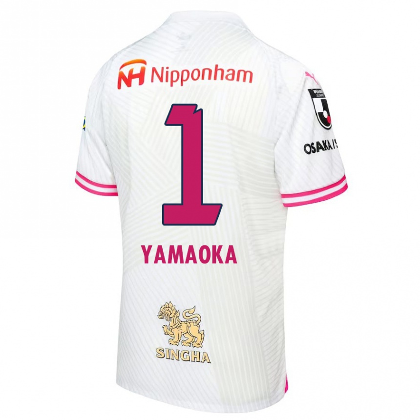 Femme Football Maillot Kumpei Yamaoka #1 Blanc Rose Tenues Extérieur 2024/25