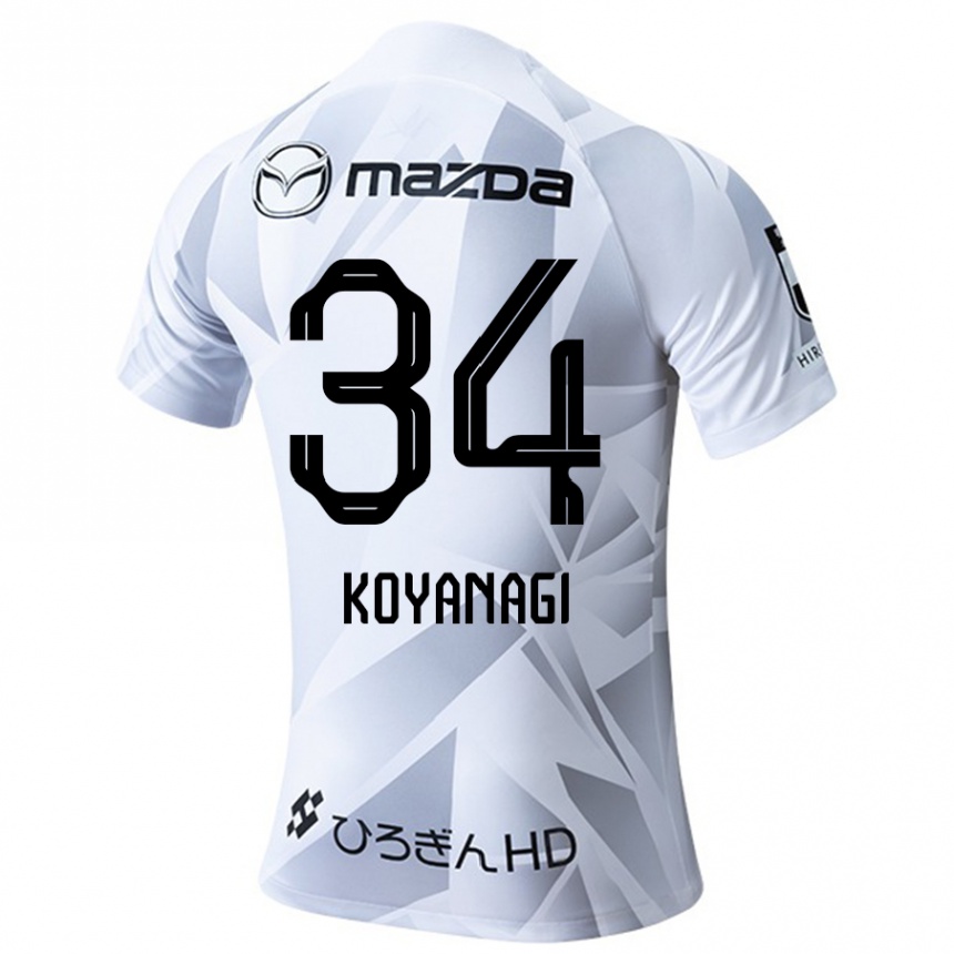 Femme Football Maillot Shu Koyanagi #34 Blanc Gris Noir Tenues Extérieur 2024/25