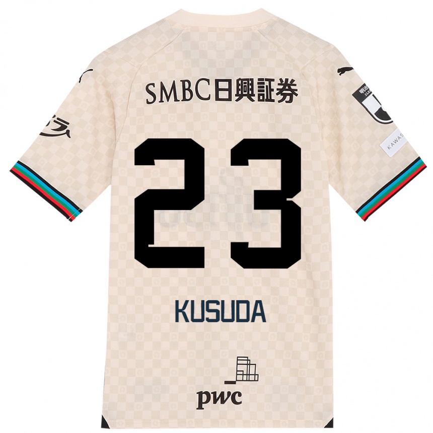 Femme Football Maillot Haruki Kusuda #23 Blanc Gris Tenues Extérieur 2024/25