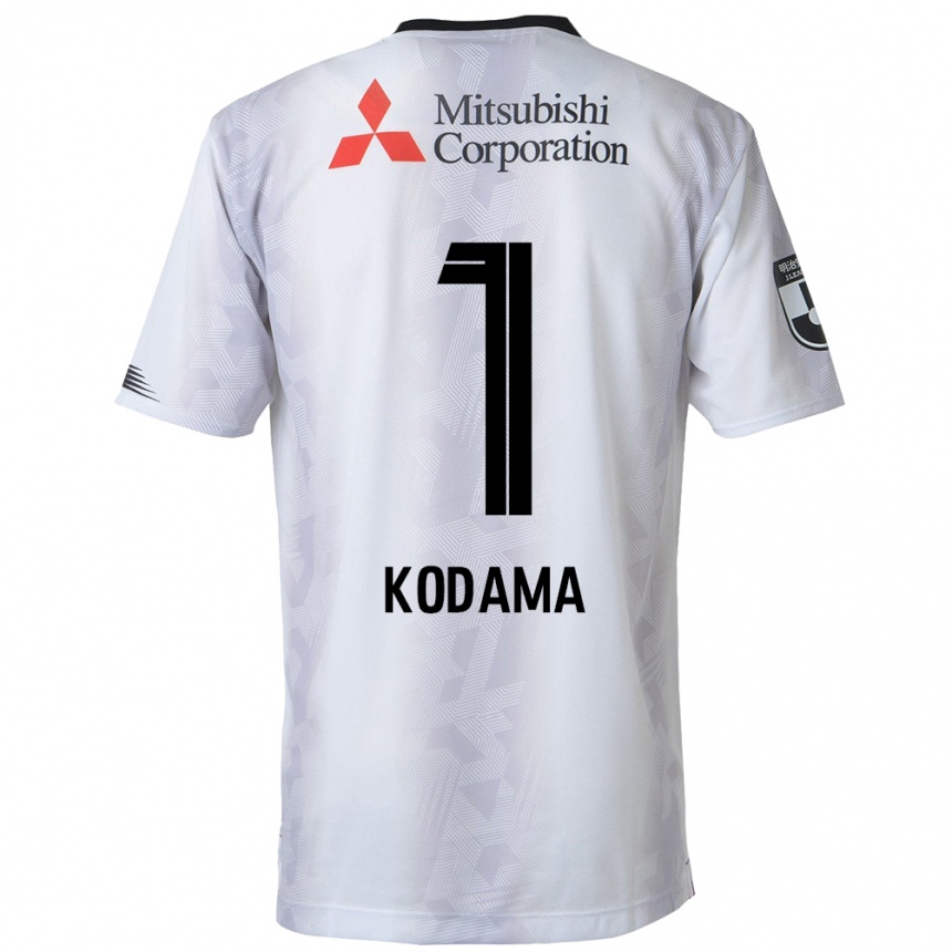 Femme Football Maillot Tsuyoshi Kodama #1 Blanc Noir Tenues Extérieur 2024/25