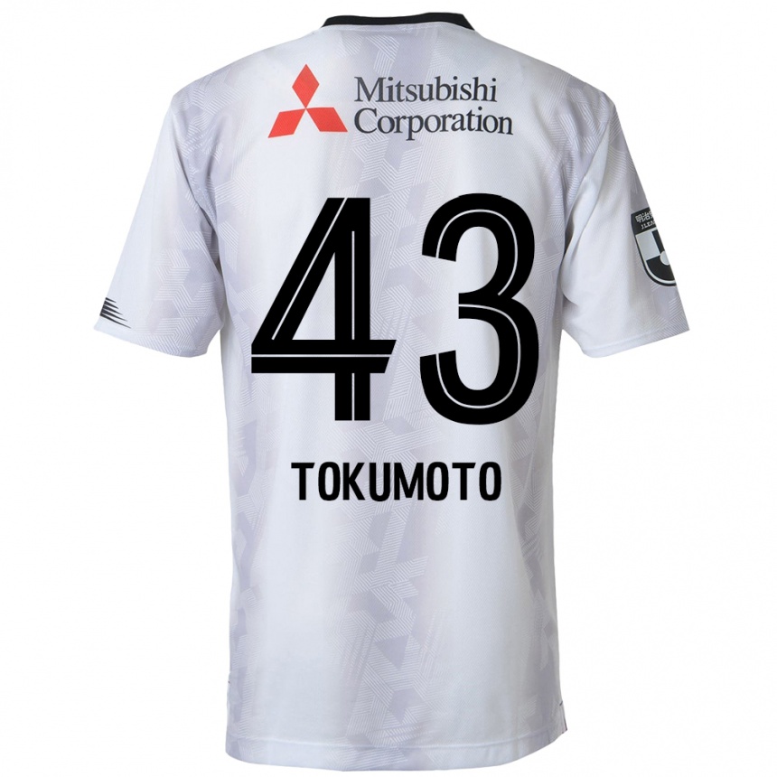 Femme Football Maillot Shuhei Tokumoto #43 Blanc Noir Tenues Extérieur 2024/25