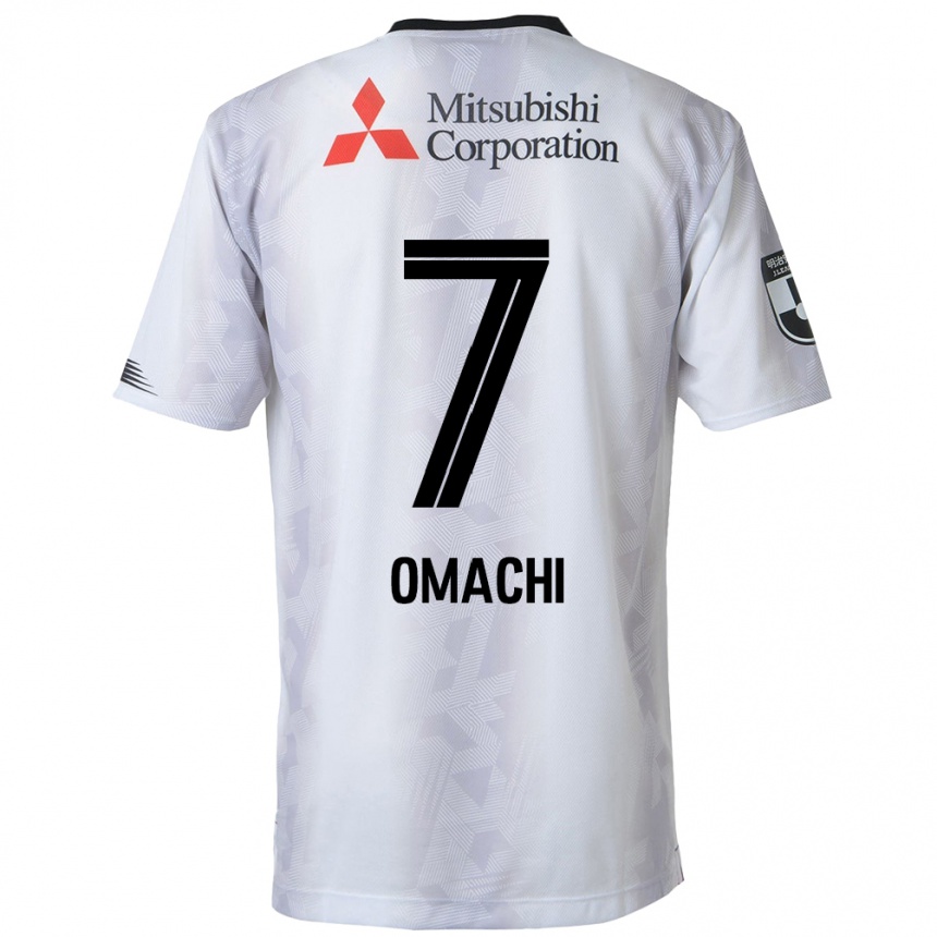 Femme Football Maillot Hyugo Omachi #7 Blanc Noir Tenues Extérieur 2024/25