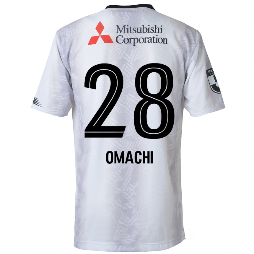 Femme Football Maillot Shugo Omachi #28 Blanc Noir Tenues Extérieur 2024/25