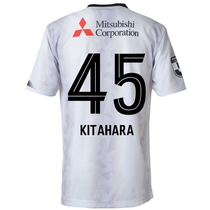 Femme Football Maillot Maki Kitahara #45 Blanc Noir Tenues Extérieur 2024/25