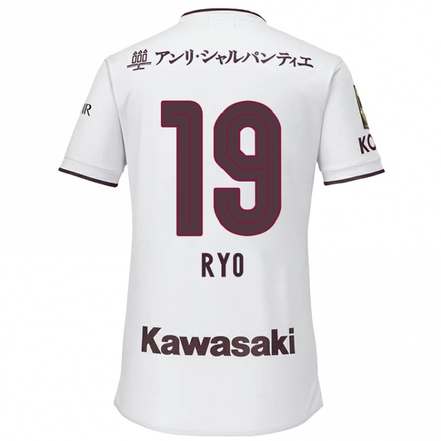 Femme Football Maillot Ryo Hatsuse #19 Blanc Rouge Tenues Extérieur 2024/25