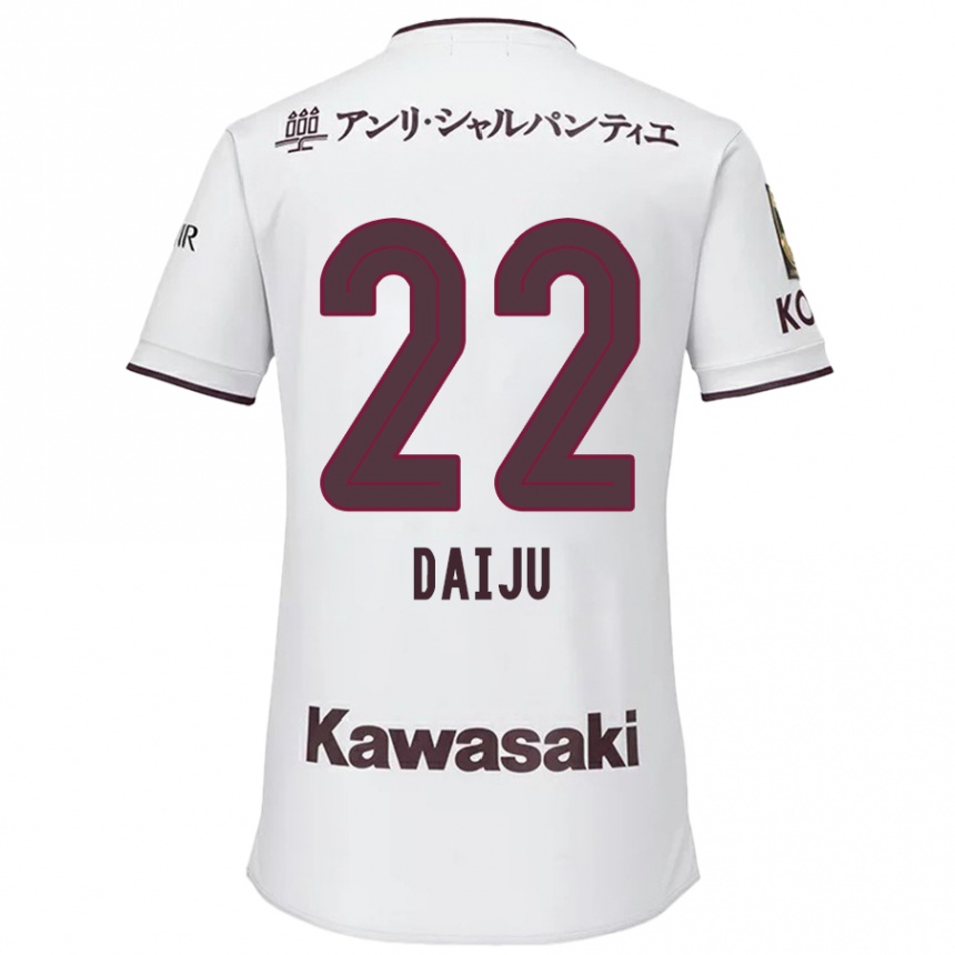 Femme Football Maillot Daiju Sasaki #22 Blanc Rouge Tenues Extérieur 2024/25