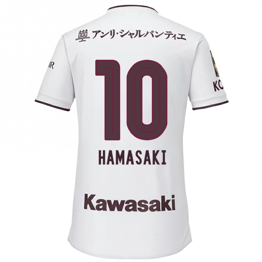 Femme Football Maillot Kento Hamasaki #10 Blanc Rouge Tenues Extérieur 2024/25