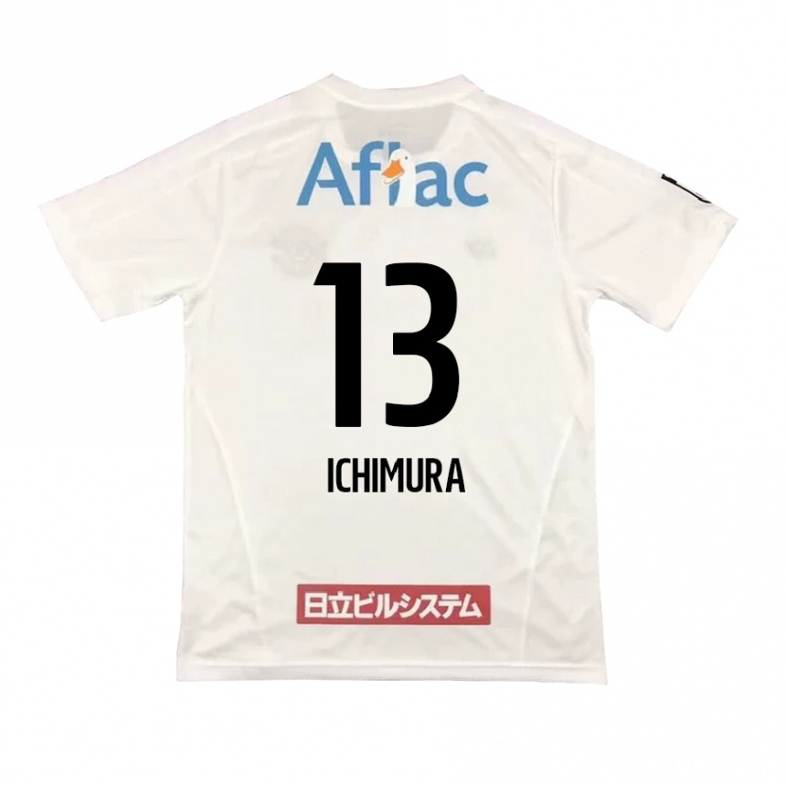 Femme Football Maillot Ken Ichimura #13 Blanc Noir Tenues Extérieur 2024/25