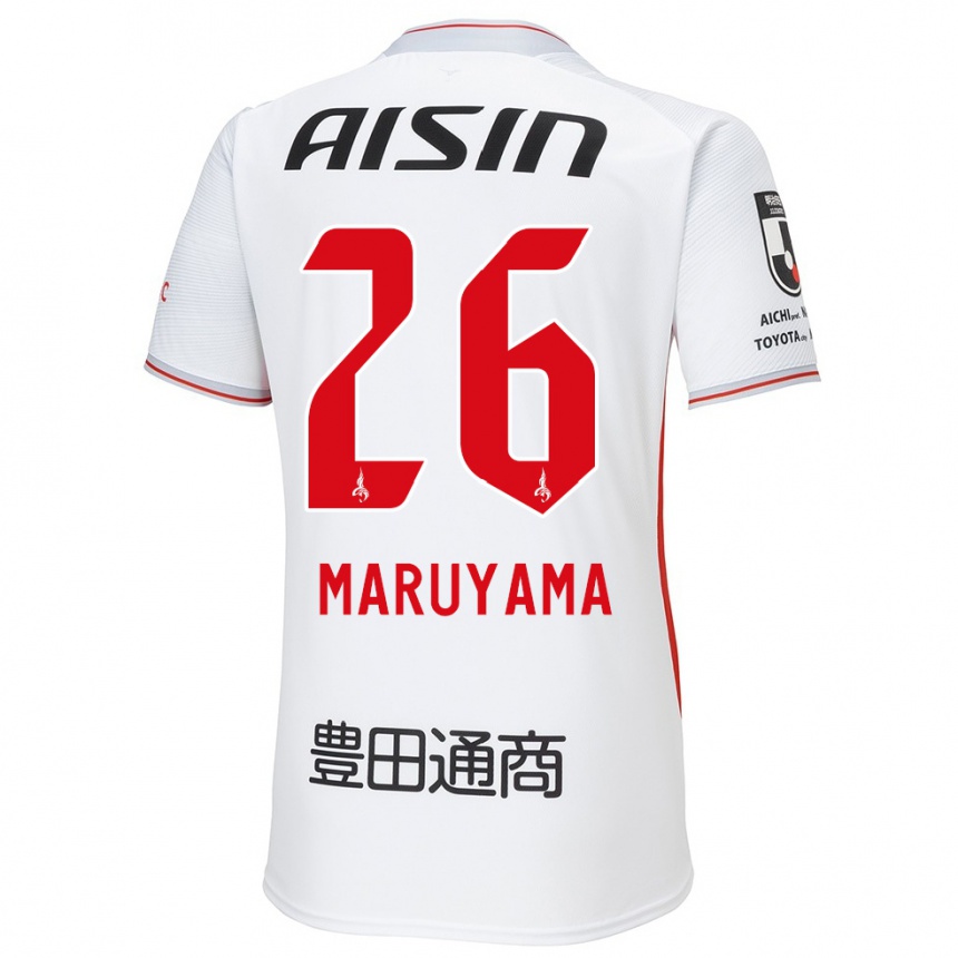 Femme Football Maillot Serato Maruyama #26 Blanc Jaune Rouge Tenues Extérieur 2024/25