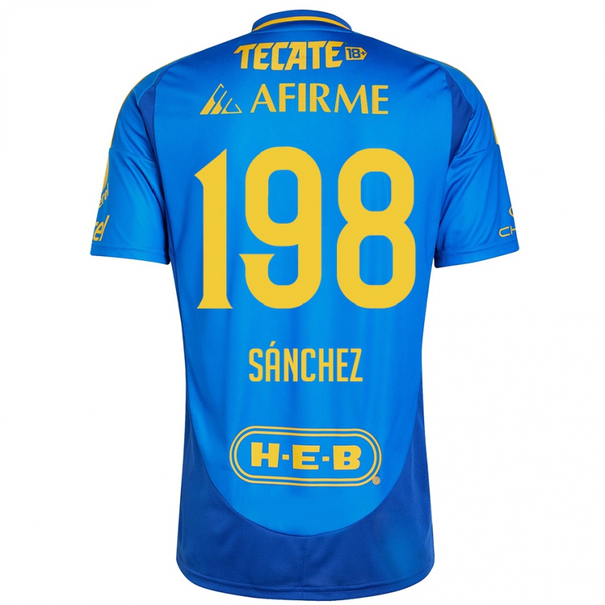 Femme Football Maillot Diego Sánchez #198 Bleu Jaune Tenues Extérieur 2024/25