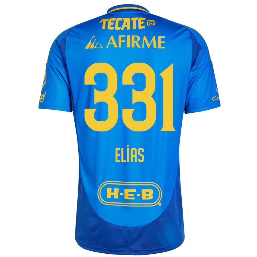 Femme Football Maillot Bruno Elías #331 Bleu Jaune Tenues Extérieur 2024/25