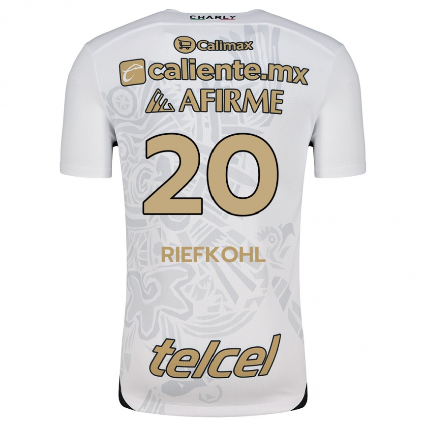 Femme Football Maillot Luciana Riefkohl #20 Blanc Noir Tenues Extérieur 2024/25