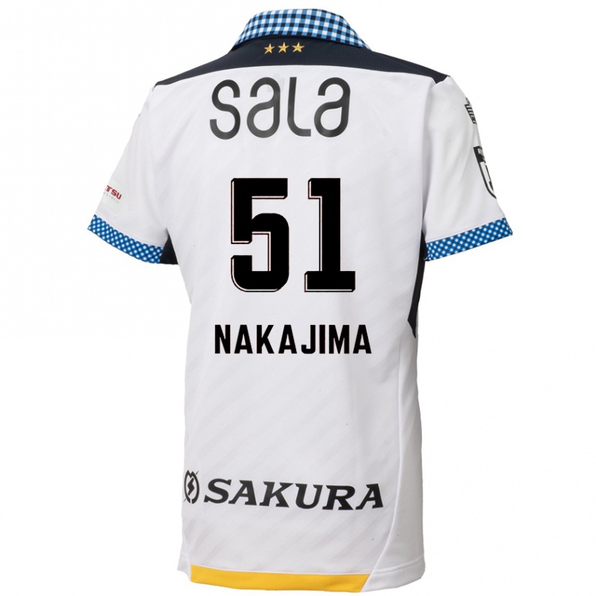 Femme Football Maillot Keitaro Nakajima #51 Blanc Noir Tenues Extérieur 2024/25