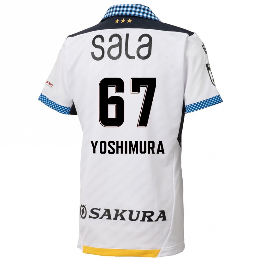 Femme Football Maillot Ryusei Yoshimura #67 Blanc Noir Tenues Extérieur 2024/25