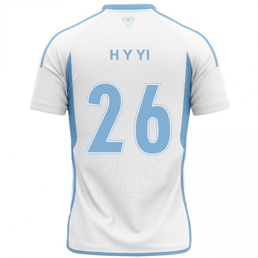 Femme Football Maillot Yong-Hyeon Yi #26 Blanc Bleu Tenues Extérieur 2024/25