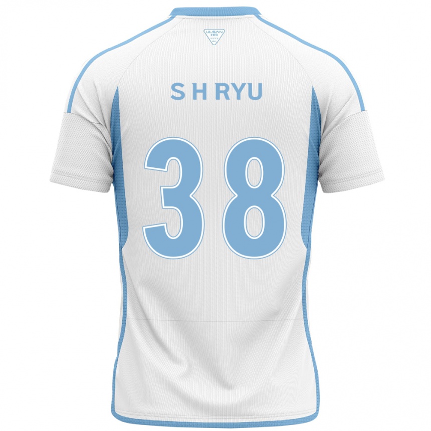 Femme Football Maillot Hye-Sung Ryu #38 Blanc Bleu Tenues Extérieur 2024/25